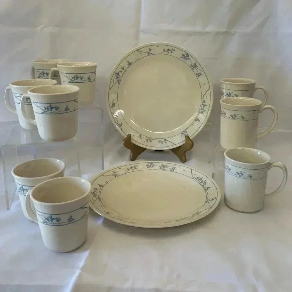 Corelle by Corning FIRST OF SPRING Dinnerware Plates Cups and Mugs - Set of 11